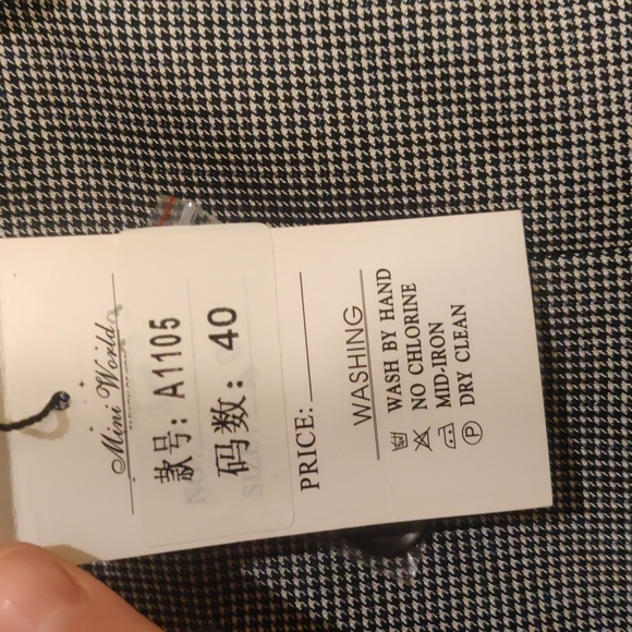 Mini World, Black/gray boys one button front closure Formal Blazer - Picture 13 of 13